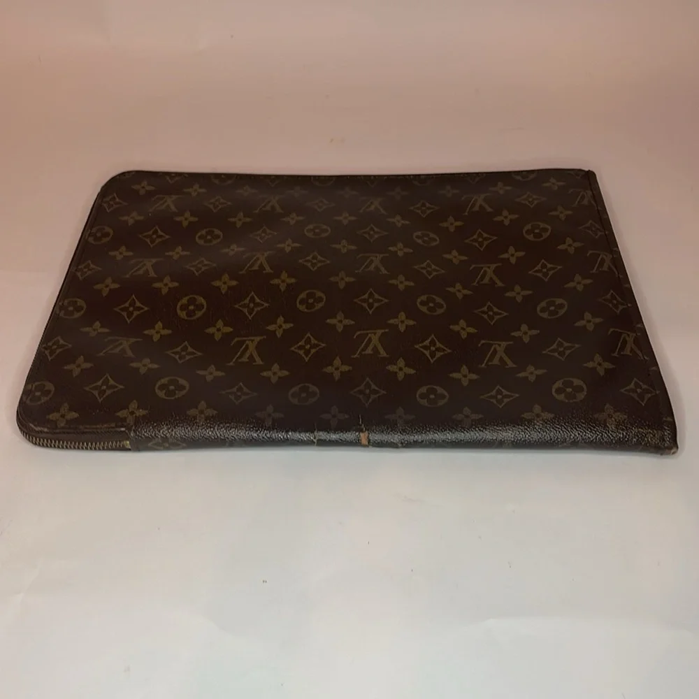 Louis Vuitton Pouch Document Holder 1988 Louis Vuitton Clutch LV Monogram Bag